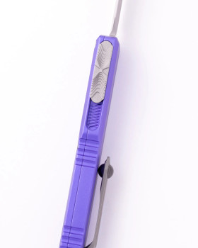 Microtech Ultratech Gen IV D/E OTF Automatic Knife Purple Aluminum Handle M390MK Stonewashed Blade 11214-10PU