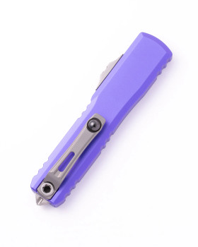 Microtech Ultratech Gen IV D/E OTF Automatic Knife Purple Aluminum Handle M390MK Stonewashed Blade 11214-10PU