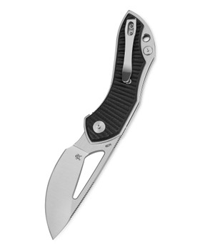 Foldable everyday carry knife presented in a minimal studio setup