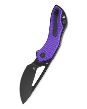 Foldable everyday carry knife presented in a minimal studio setup
