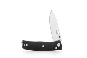 Lion Steel NN1 Folding Knife Black G10  Handle M390 Plain Edge Satin Finish LS-NN1-GBK