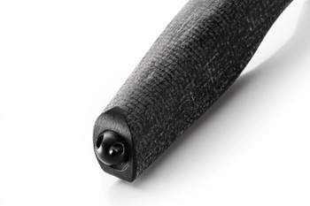 Lion Steel Acha Fixed Blade Knife Black Burlap Handle M390 Plain Black Blade AH B BLB