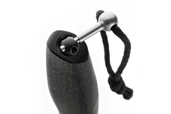 Lion Steel Acha Fixed Blade Knife Black Burlap Handle M390 Plain Black Blade AH B BLB