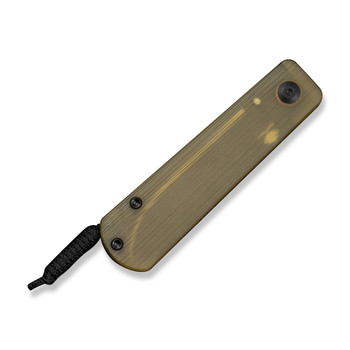 Civivi Slippy Sendy Folding Knife Milled Bead Blasted Yellow Ultem Handle Nitro-V Plain Edge Black Stonewash Finish C24075A-1