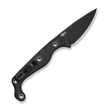 Civivi SOKN Fixed Blade Knife Black G10 Handle Nitro-V Plain Edge Black Stonewash Finish C22027-3
