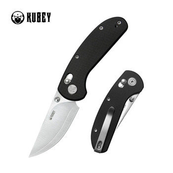 Kubey Sparrow Folding Knife Black G10 Handle AUS-10 San Mai Drop