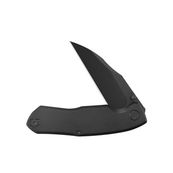 KB Mantra Folding Knife Black PVD Titanium Handle M390 Wharncliffe Plain Black Blade KB459C