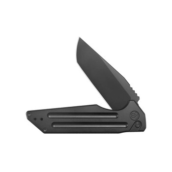 KB Relentless Folding Knife Black PVD Titanium Handle M390 Tanto Point Plain Edge Black PVD Finish KB462C