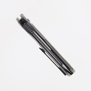 (Off Center) Open Box/Returned SixLeaf Folding Knife Titanium/Damascus G10 Handle D2 Plain Edge SL-74