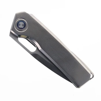 Vanguard Breaker Pocket Knife Gray Sandblasted Titanium  Handle M390 Blade