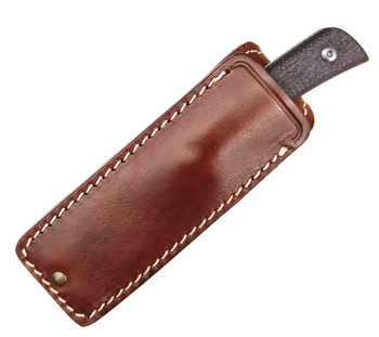 Straight Line BS-BB Fixed Blade Knife Buster Brown Burlap Micarta Handle M390 Plain Edge Stonewash Finish