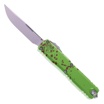 Microtech OTF Automatic Ultratech Gen IV M390 Stonewash Blade Zombie Aluminum Handle 11214-10Z