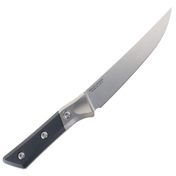 Microtech Boning Kitchen Knife Black G10 Handle 6AL-4V TI Bolster M390MK Stonewashed Blade 3100B-10BK