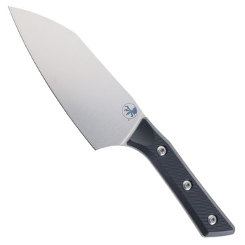 Microtech Santoku 6" Blade Kitchen Knife Black G10 Handle 6AL-4V M390MK Stonewashed Blade 3200-10BK