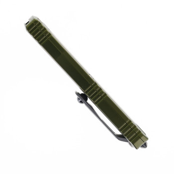 Microtech Ultratech Gen IV OTF Automatic T/E Stonewash Standard M390MK Blade OD Green Aluminum Handle 11234-10OD