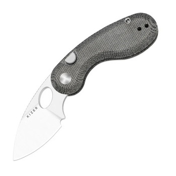 Kizer Microbe Folding Knife Black Norplex UltreX Micarta Handle