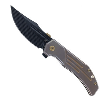 Kansept Orion Folding Knife Bronze Titanium Handle S35VN Plain