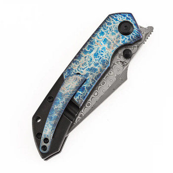 Kansept Fenrir Folding Knife Blackwash/Lightning Strike Titanium