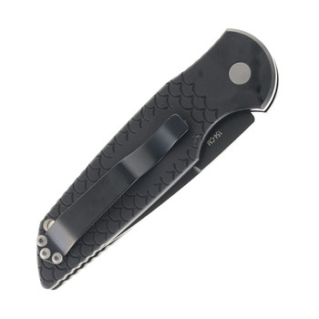 Pro-Tech Knives Tactical Response 3 Military Automatic Knife 3.5" 154CM Black Clip Point Blade Black Aluminum Handle TR-3 X1 M