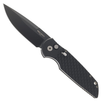 Pro-Tech Knives Tactical Response 3 Military Automatic Knife 3.5" 154CM Black Clip Point Blade Black Aluminum Handle TR-3 X1 M