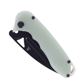 Tenable Bombur Folding Knife Jade G10 Handle D2 Plain Edge Blackwash Finish T1054A8