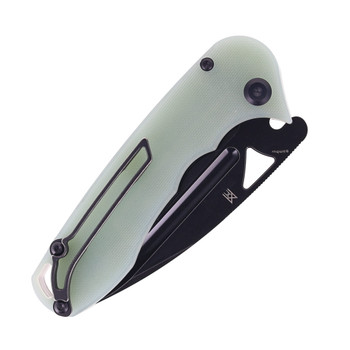 Tenable Bombur Folding Knife Jade G10 Handle D2 Plain Edge Blackwash Finish T1054A8