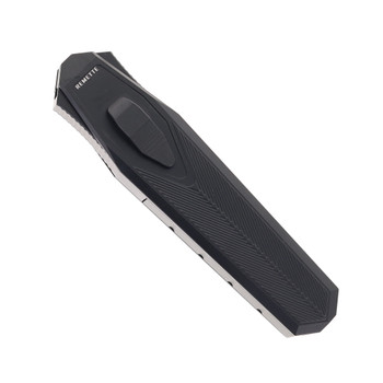 Remette Swordfish Folding Knife Black Aluminum Handle 14C28N Clip Point Black Titanium Coated Finish ZL103C7