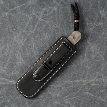 Jack Wolf Knives Backwoods FixEDC Fixed Blade Knife Titanium Starburst Handle S90V Blade