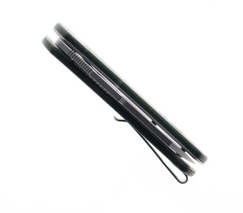 (Open Box) Returned Kubey Duroc Liner Lock Folding Knife Green Micarta Handle D2 Sheepsfoot Plain Edge KU332L