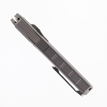 Remette Swordfish Folding Knife Gray Aluminum Handle S35VN Reverse Tanto Sandblast Finish ZL103D3