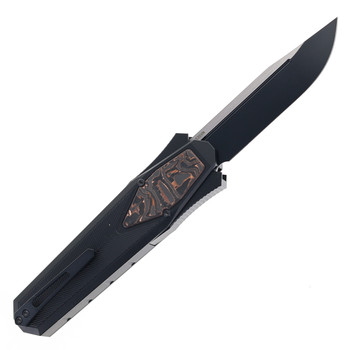 Remette Swordfish Folding Knife Black Aluminum Handle S35VN Clip Point Black Titanium Coated Finish ZL103D13