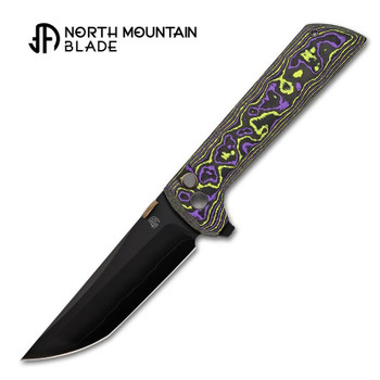 North Mountain Chop 2 Folding Knife Joker Color Carbon Fiber