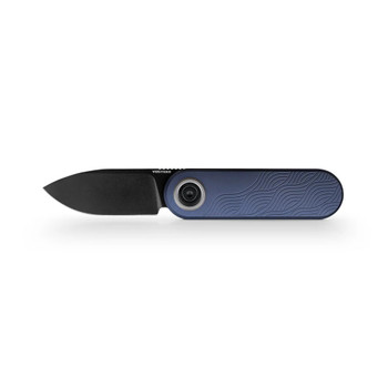 Vosteed Corgi V Folding Knife Dark Slate Blue Aluminum Handle 14C28N Drop Point Plain Edge Black Stonewash Finish A3723