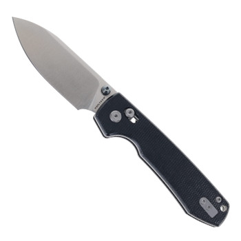 Vosteed Raccoon Folding Knife Black Micarta Handle 14C28N Drop Point Plain Edge Satin Finish RCCB32VTMK