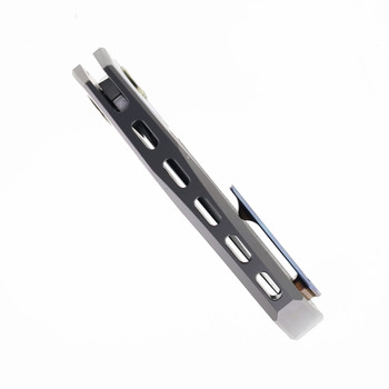 TwoSun Folding Knife Titanium/Micarta/Color Tidama Handle M390 Plain Edge TS142-M390-SOLID-TIMASCUS