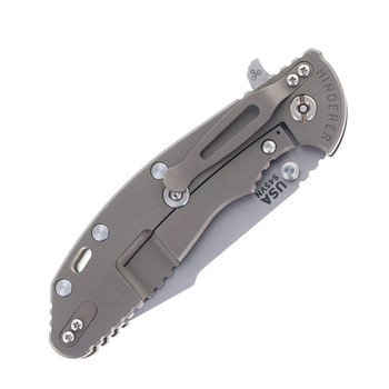 Hinderer Knives XM-24 Harpoon Spanto Blade Folding Knife OD Green G10 Battle Bronze Titanium Handle Working Finish S45VN Blade