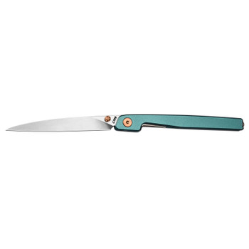 CJRB Lanky Folding Knife Blue Aluminum Handle AR-RPM9 Wharncliffe Plain Edge Sand Polish Finish J1965-BU