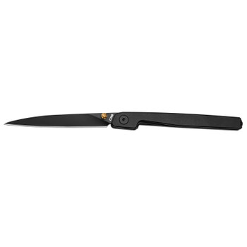 Artisan CJRB Lanky Folding Knife Black Aluminum Handle AR-RPM9 Wharncliffe Plain Edge Black PVD Finish J1965-BBK