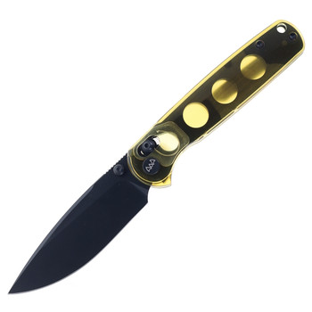 WIXCO Drax Folding Knife Yellow Ultem Handle 14C28N Plain Black Blade WX10-C
