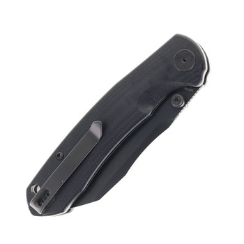 WIXCO Axor Folding Knife Black G10 Handle 14C28N Plain Black Blade WX15-A