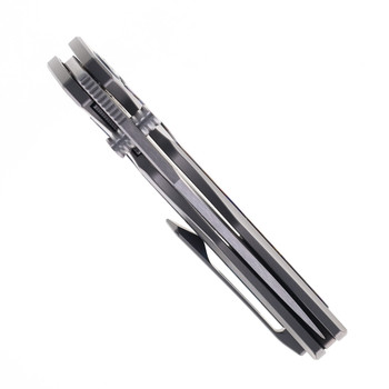 SixLeaf Folding Knife Titanium/Zirconium Horse Handle 10Cr15Mov Plain Edge SL-91