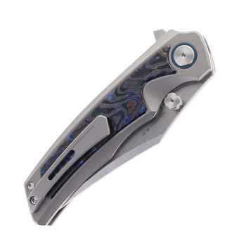 SixLeaf Folding Knife Titanium/Zirconium Horse Handle 10Cr15Mov Plain Edge SL-91