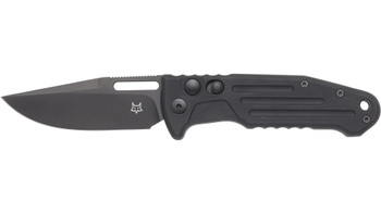 Fox New Smarty Automatic Knife Black Aluminum Handle N690 Plain Black PVD Blade FA-503 ALB