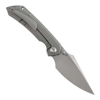 Kansept Fenrir Folding Knife Beadblast Titanium Handle S35VN Wharncliffe Plain Edge Satin Finish K1034C1