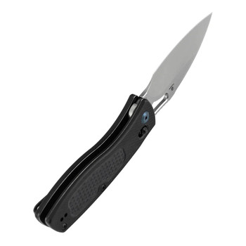 Tenable Heron Folding Knife Black G10 Handle Nitro-V Plain Edge Stonewash Finish B2124V4