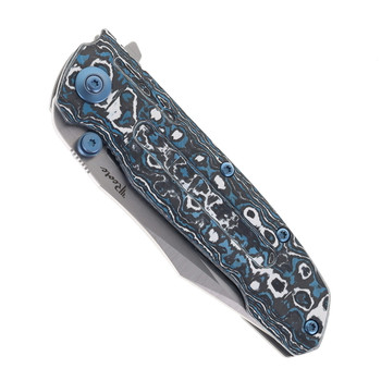 Reate 9D-V2 Folding Knife FatCarbon Frost & Titanium Handle Satin 154CM Blade