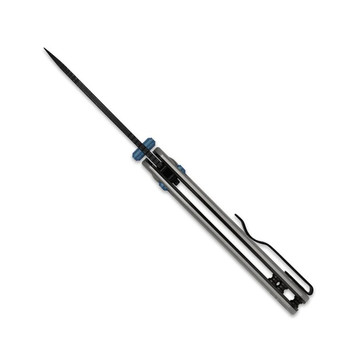 Kizer Phoca CD Folding Knife Light Gray Aluminum Handle 14C28N Drop Point Plain Edge Black Stonewash Finish V3781CDA2