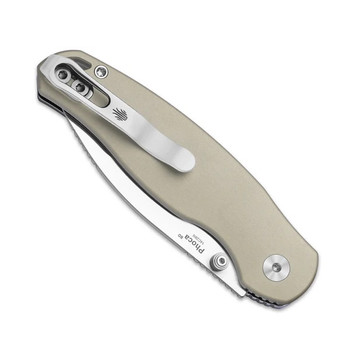 Kizer Phoca BD Folding Knife Sand Aluminum Handle 14C28N Drop Point V3781BDA2
