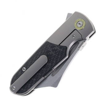 TwoSun Folding Knife Titanium/Carbon Fiber Handle 14C28N Plain Edge TS584