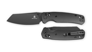 Bestechman Cicada's Wing Folding Knife Mirror Finish DLC Stainless Steel Handle 10cr15MoV Plain Edge Mirror Finish DLC BMK06-S-8